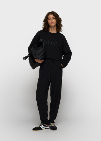 short 10DAYS sweater | black