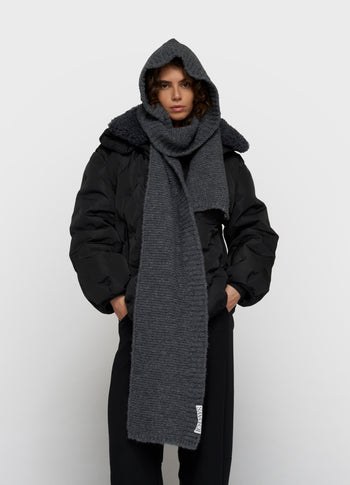 hooded knit scarf | antra melee