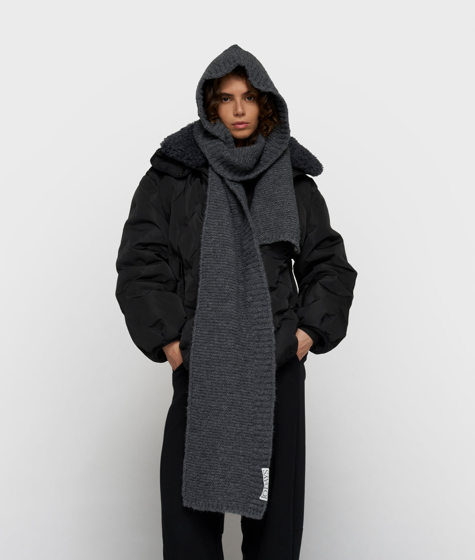 hooded knit scarf | antra melee
