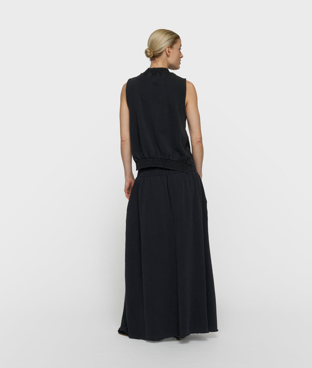 smock skirt washed | dark charcoal