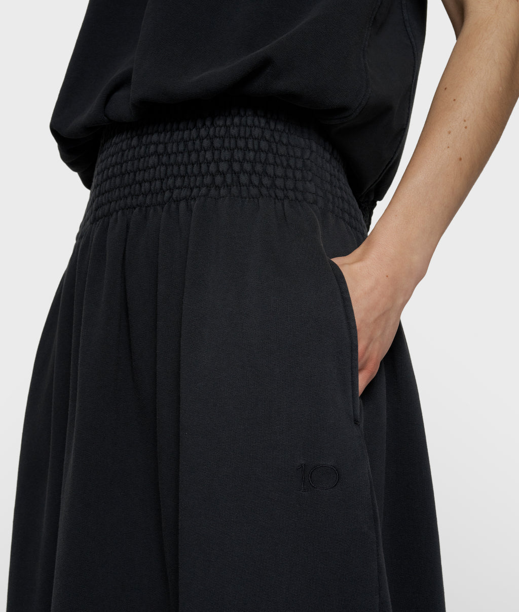 smock skirt washed | dark charcoal