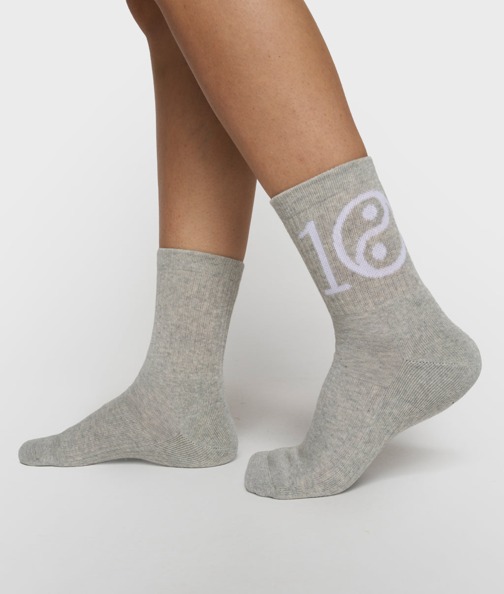 socks yin yang | light grey melee