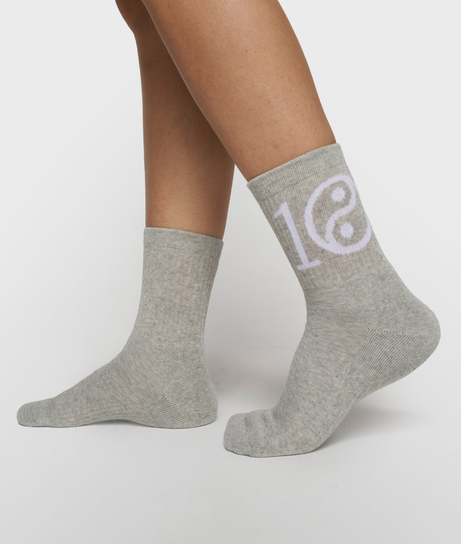 socks yin yang | light grey melee