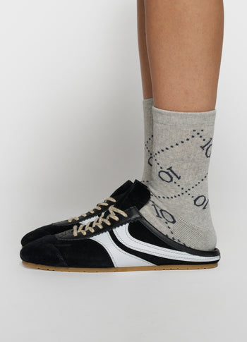 socks all-over monogram | light grey melee