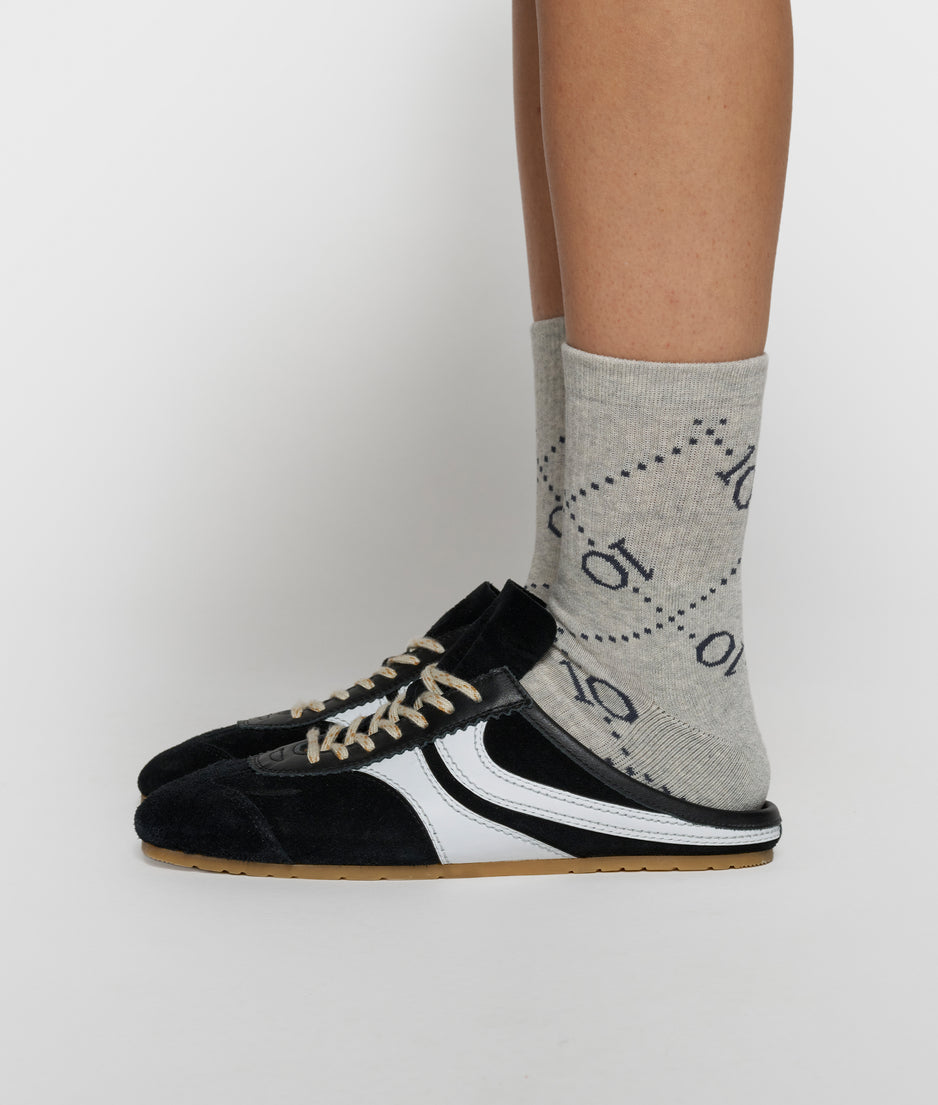 socks all-over monogram | light grey melee