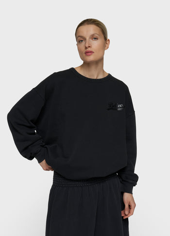 statement sweater believe | dark charcoal