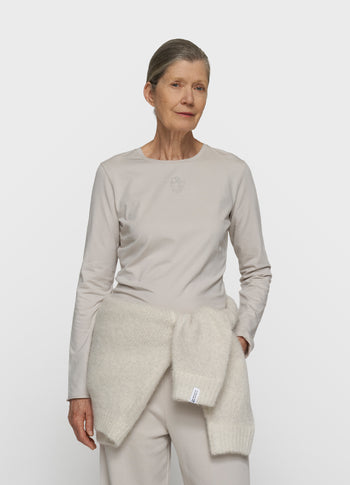 slim long sleeve tee | stone