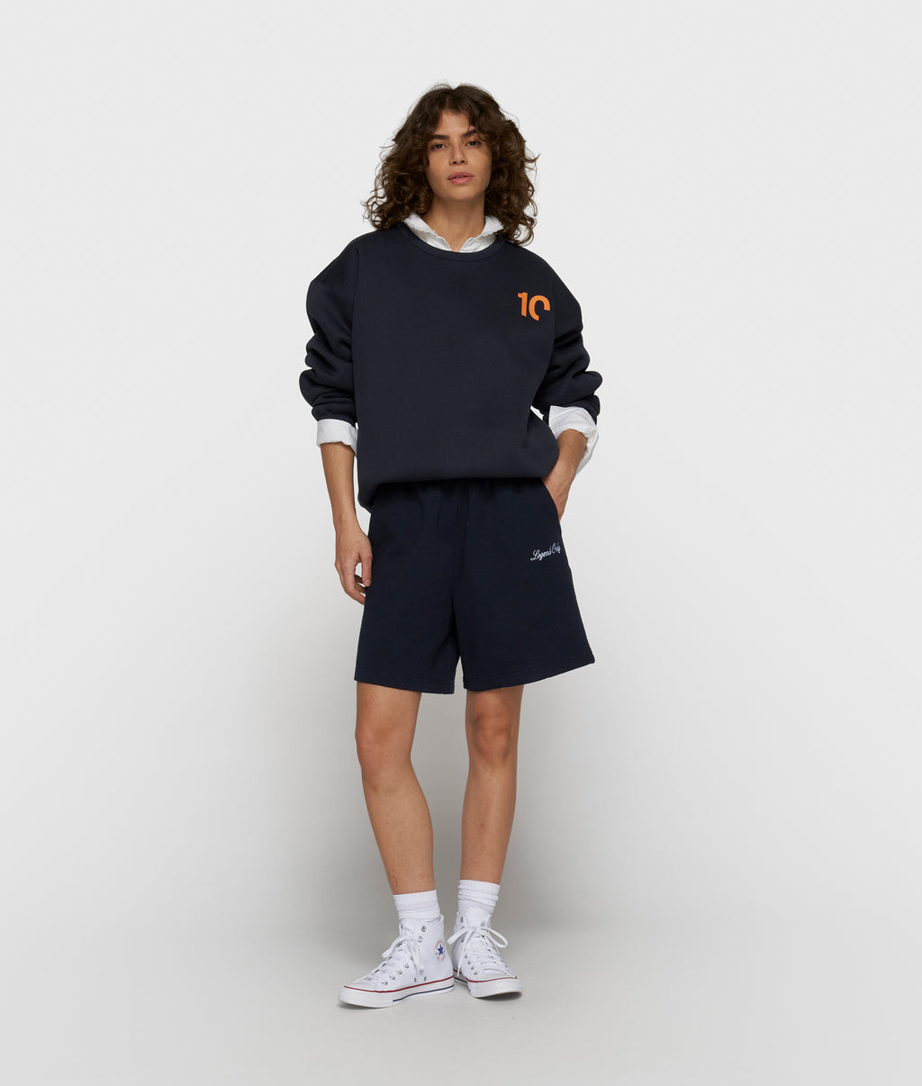 statement sweater | dark blue