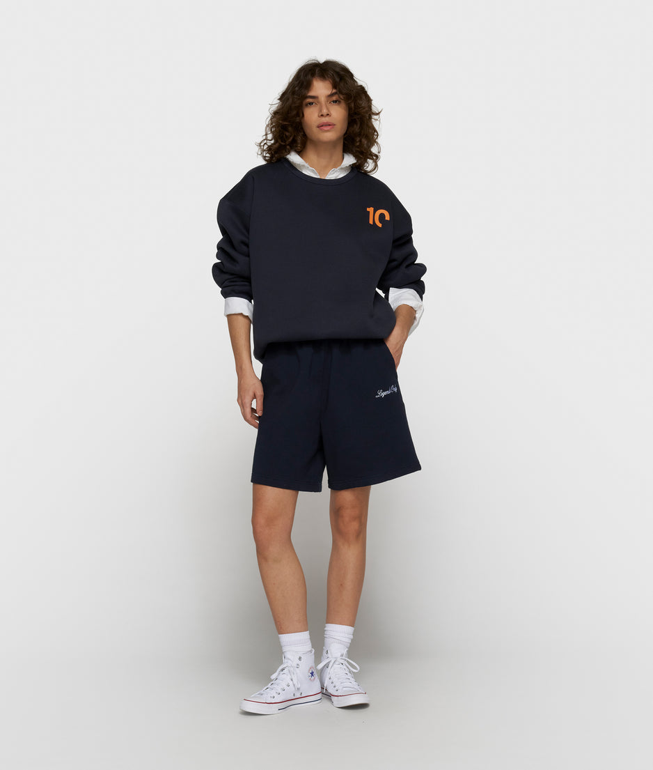 statement sweater | dark blue