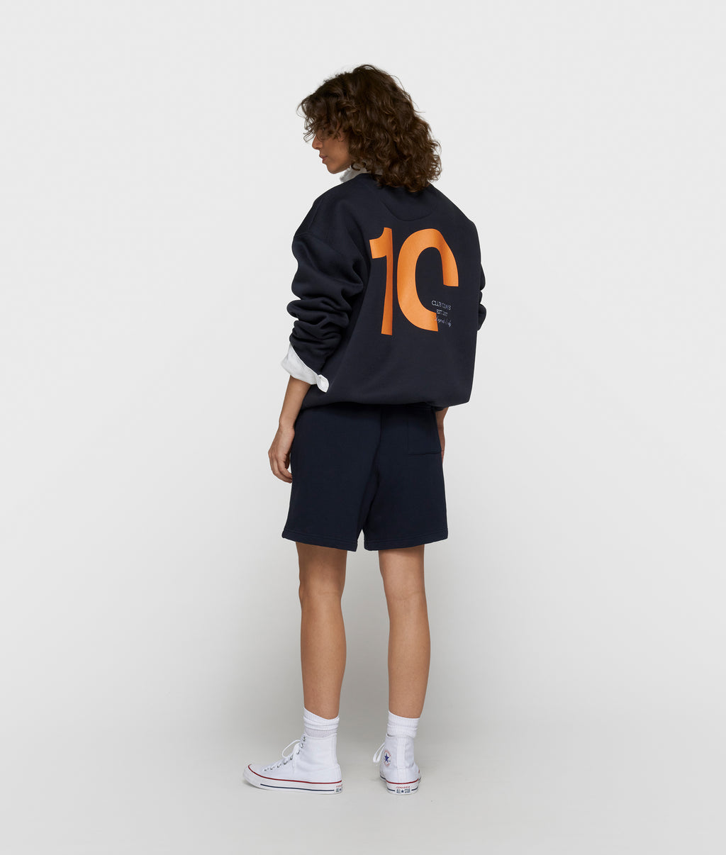 statement sweater | dark blue