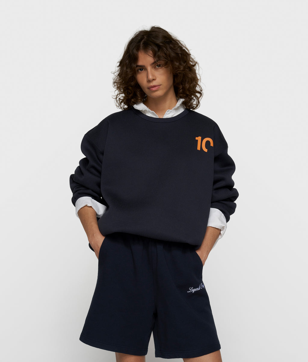 statement sweater | dark blue