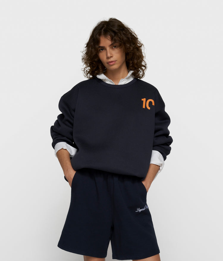 statement sweater | dark blue