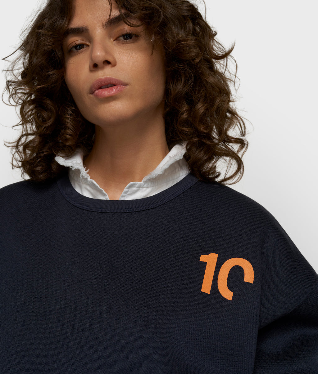 statement sweater | dark blue