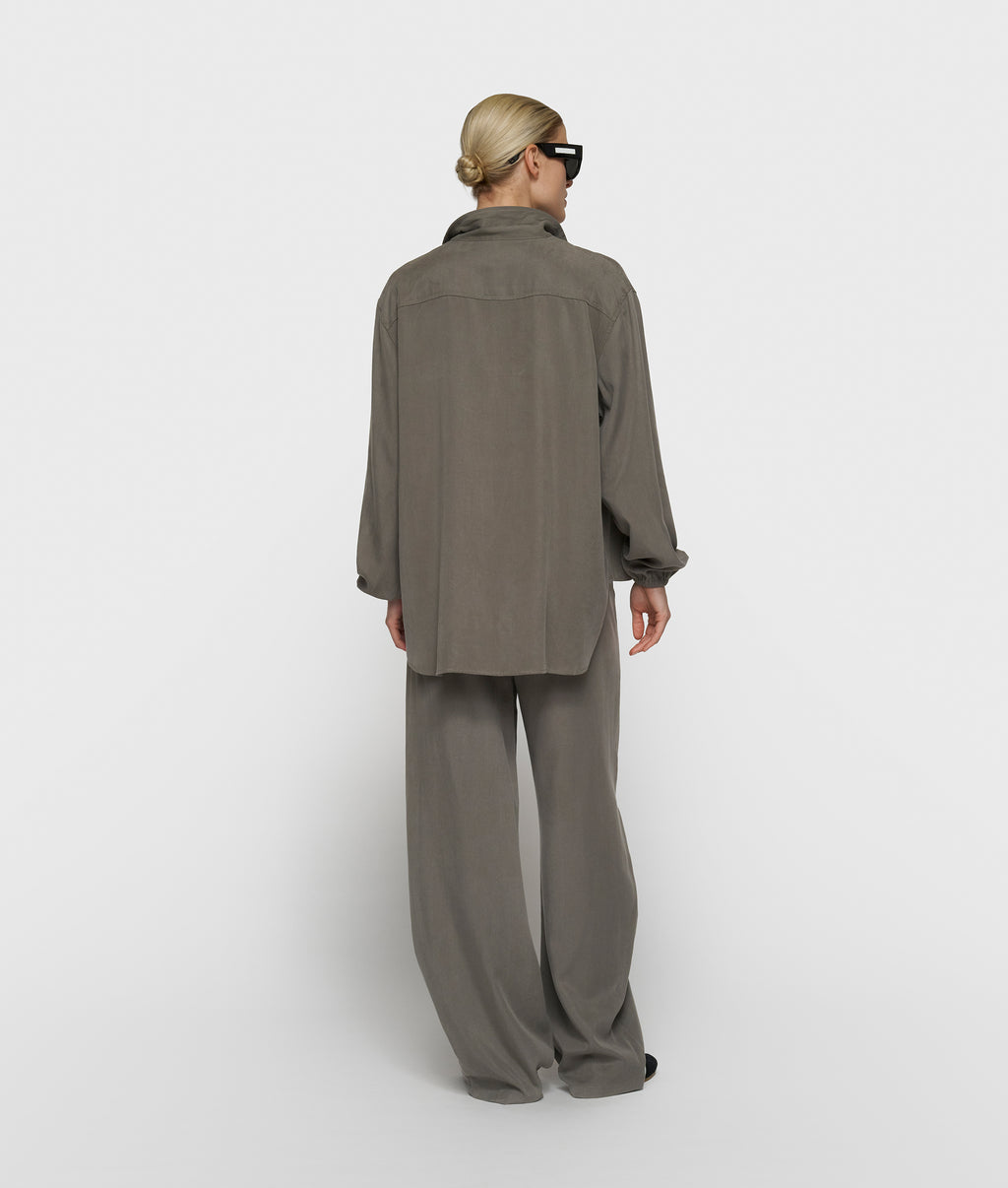 lyocell shirt | dark fog