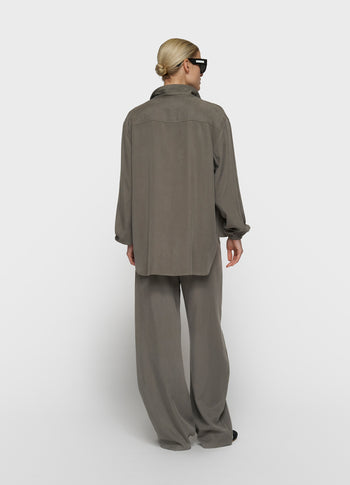 banana pants lyocell | dark fog