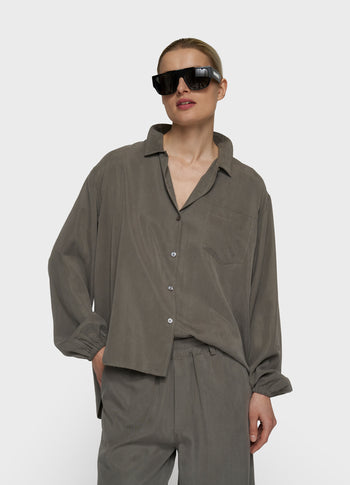 lyocell shirt | dark fog