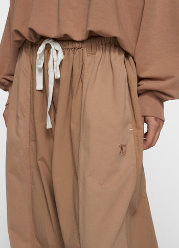 pleated sweater | light fudge