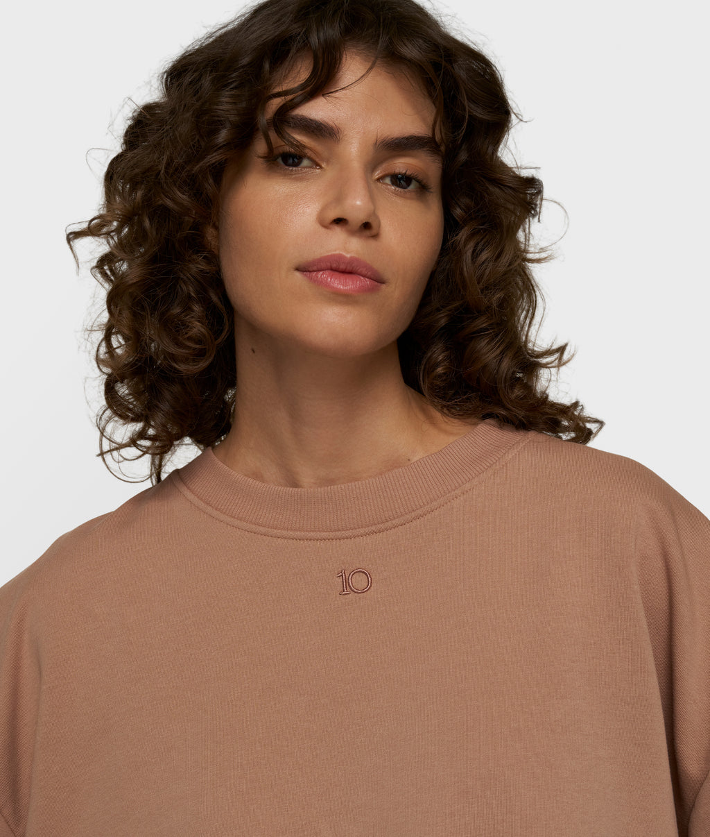 pleated sweater | light fudge