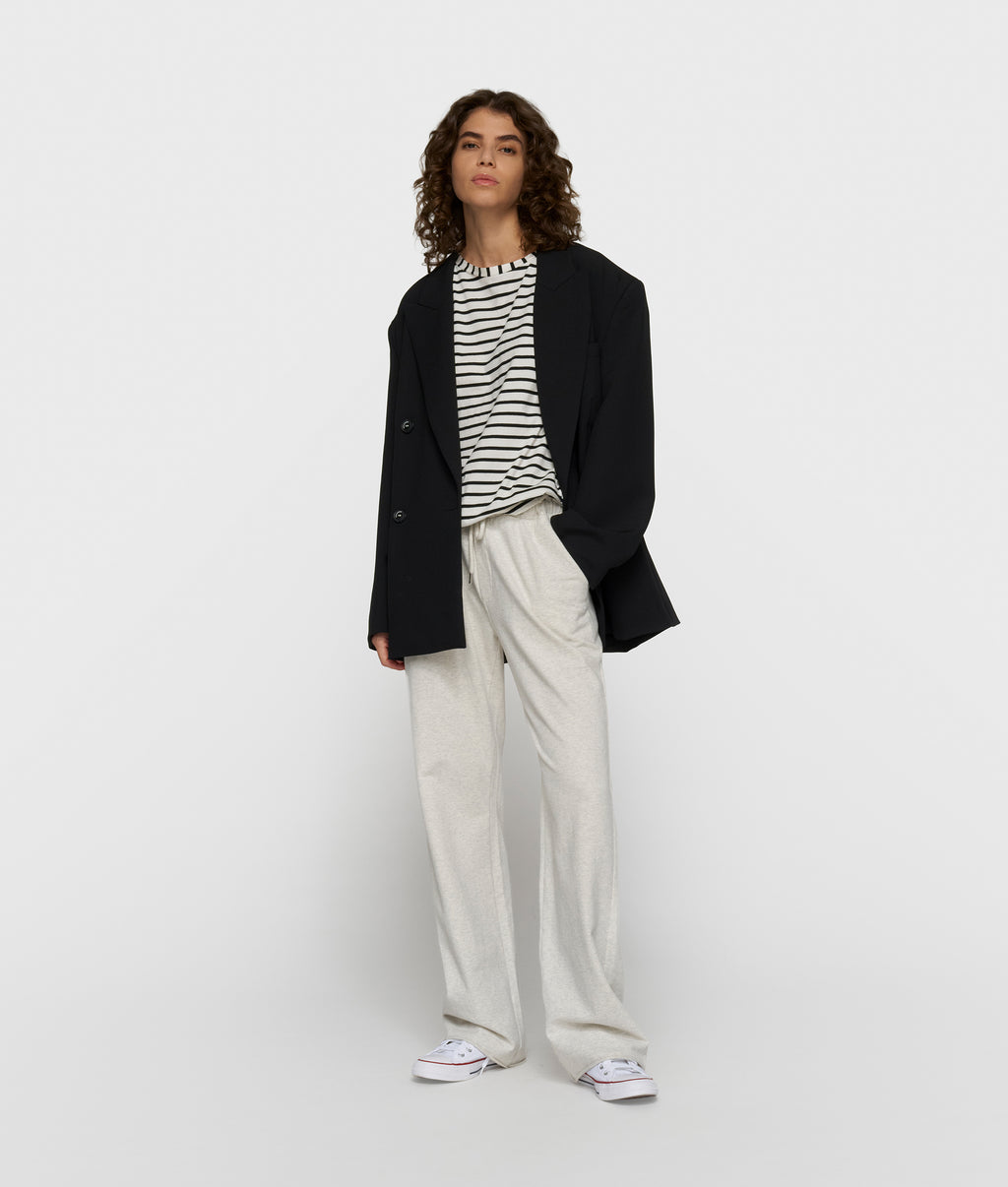 THE TEE STRIPES | white/black