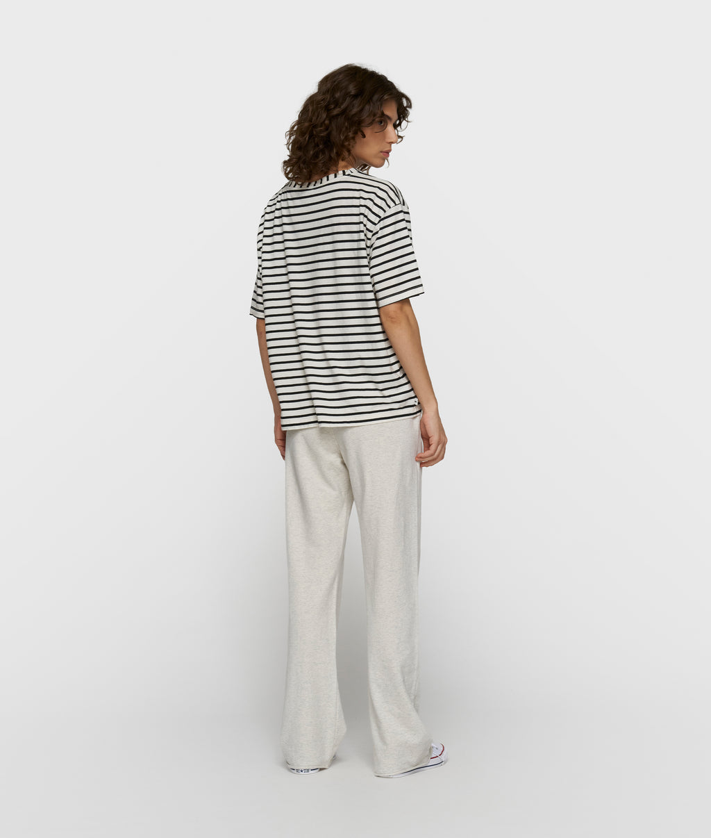 THE TEE STRIPES | white/black