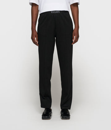 slim pants pinstripe | black