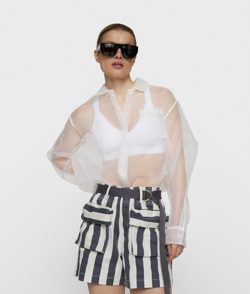 angel shirt organza | ecru
