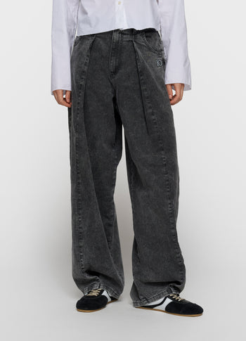 Bar pants jog denim | black