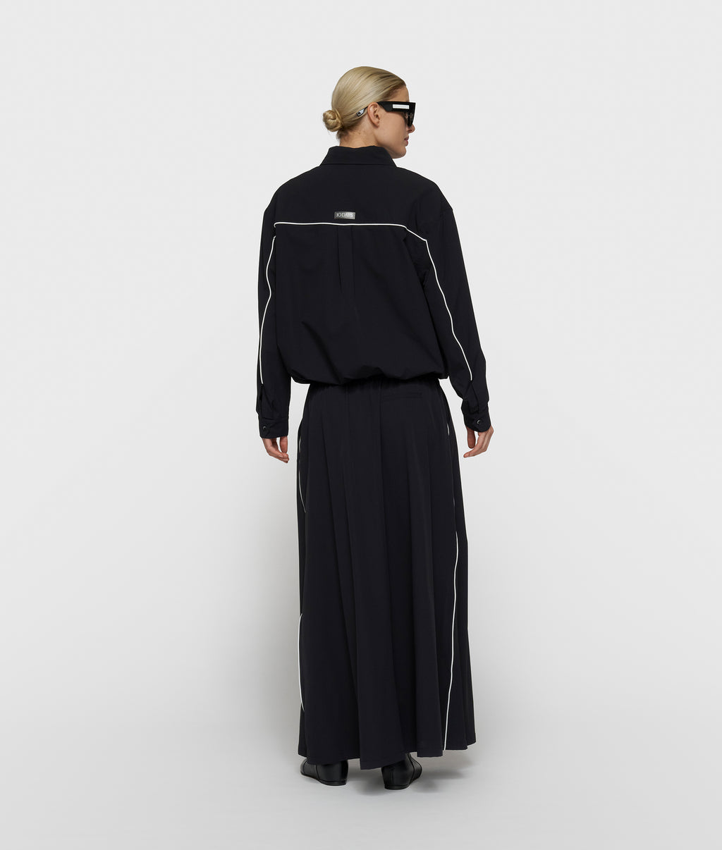 wide travel skirt | black