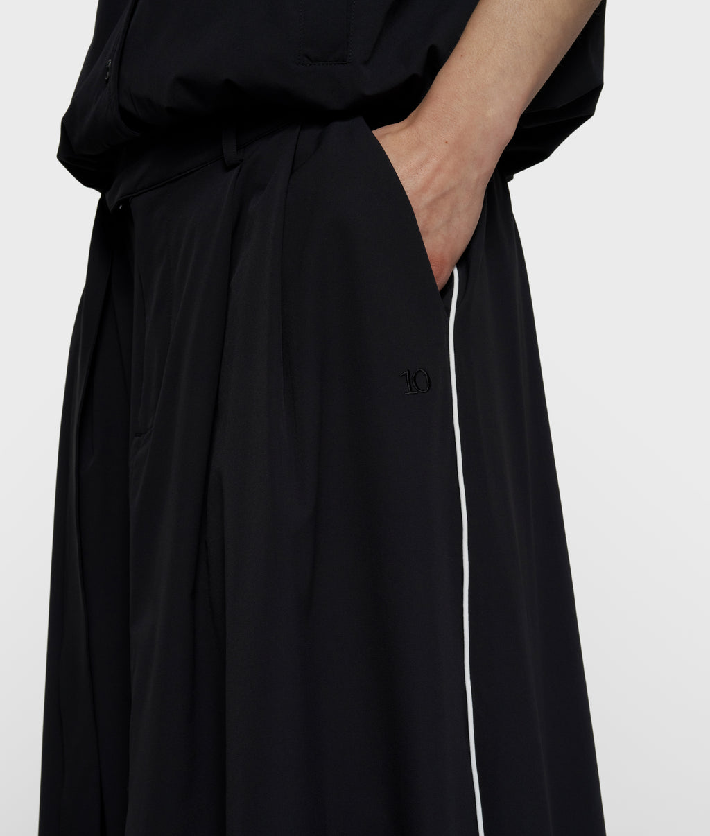 wide travel skirt | black