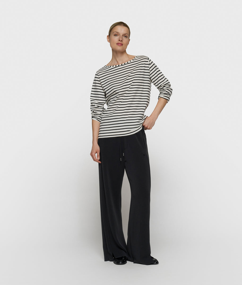 THE LONG SLEEVE TEE STRIPES | white/black