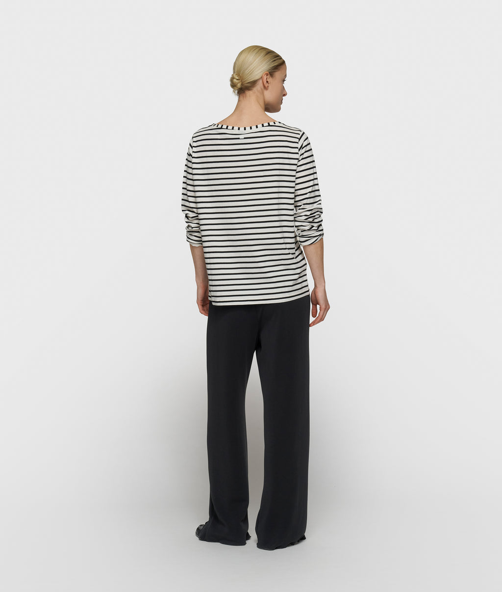 THE LONG SLEEVE TEE STRIPES | white/black