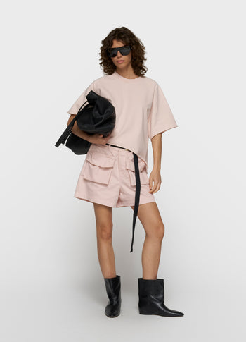 short sleeve LA sweater | powder