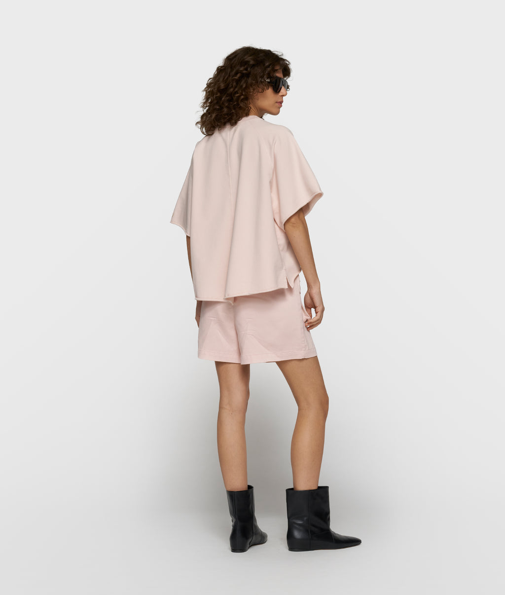 short sleeve LA sweater | powder