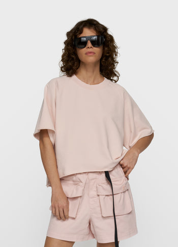 short sleeve LA sweater | powder