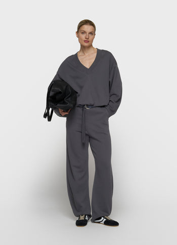 banana pants fleece | steel blue