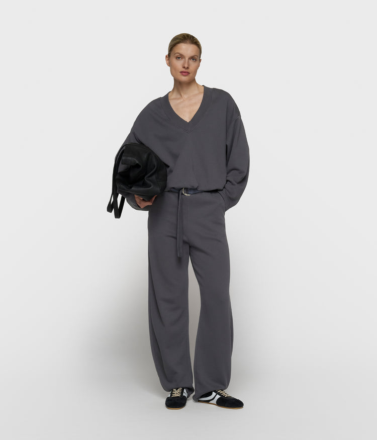 banana pants fleece | steel blue