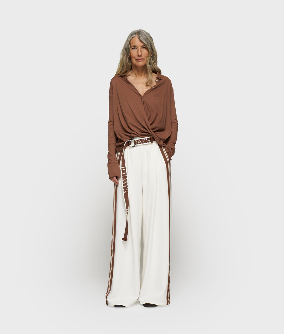 wrap blouse | truffle