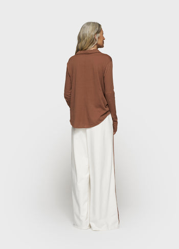 wrap blouse | truffle