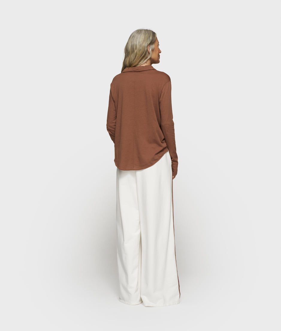 wrap blouse | truffle