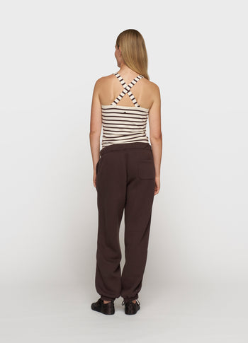 wrapper stripes | ecru/wine