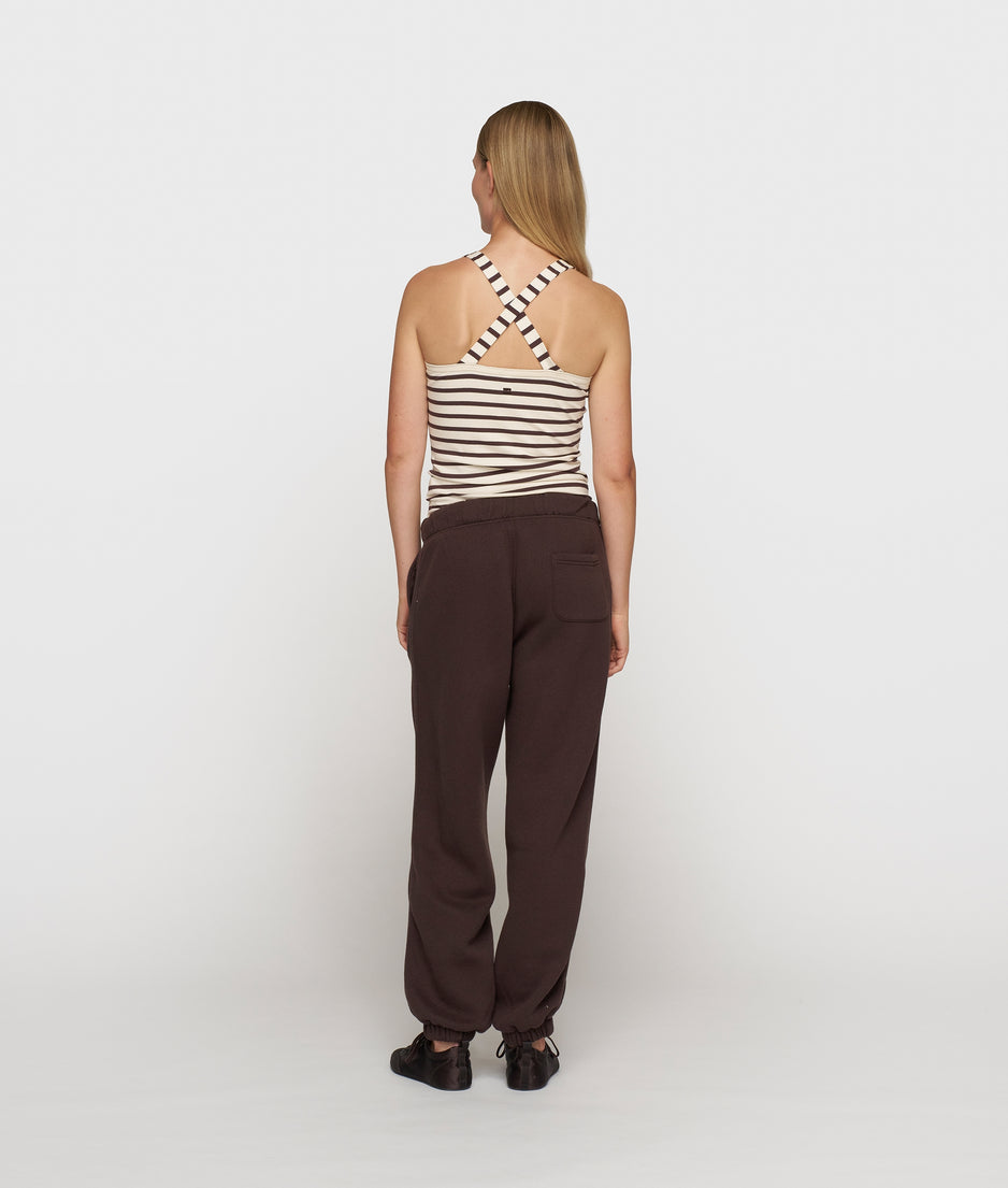 wrapper stripes | ecru/wine