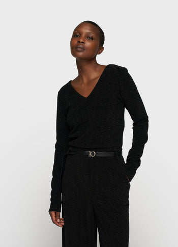 ballet top sparkle | black