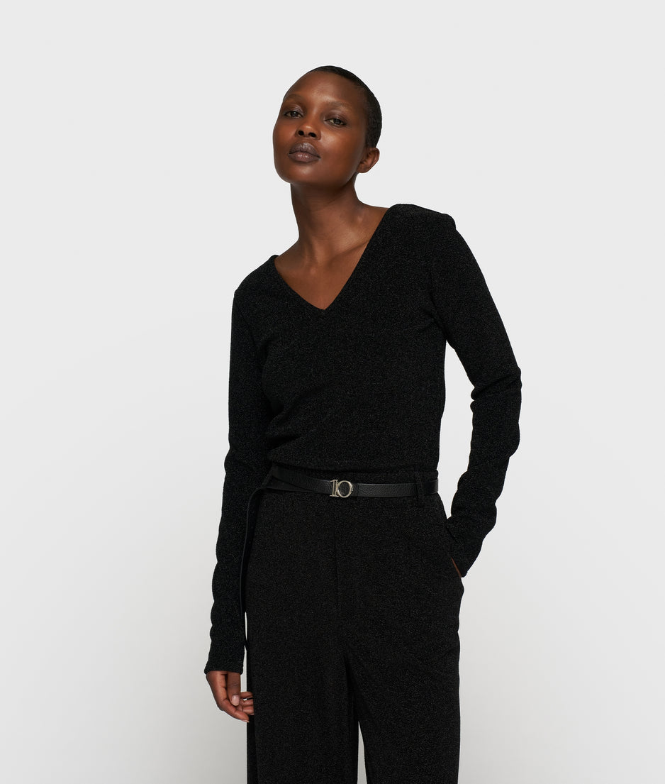 ballet top sparkle | black