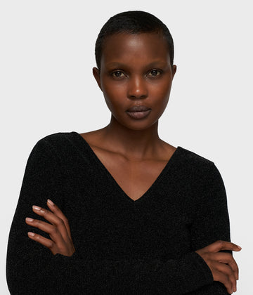 ballet top sparkle | black