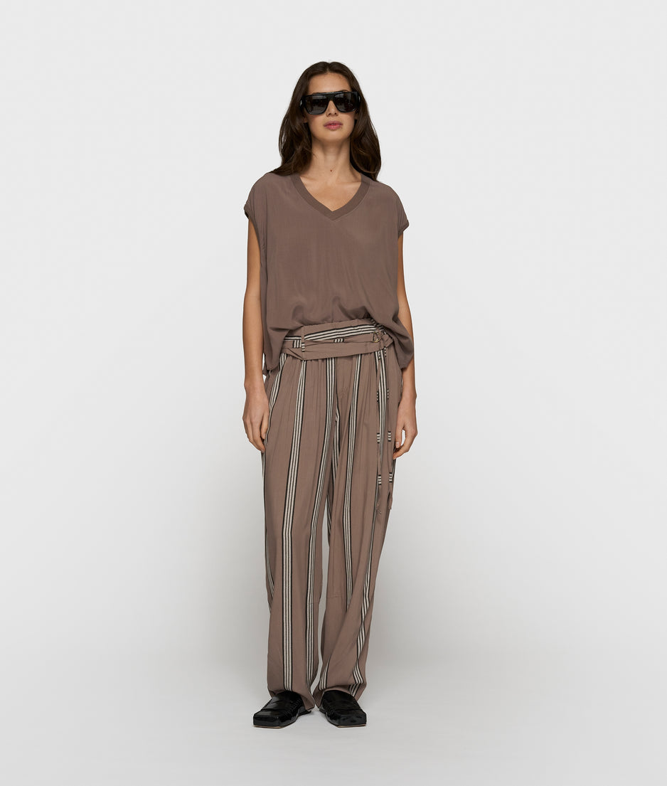 v-neck top viscose | moonrock