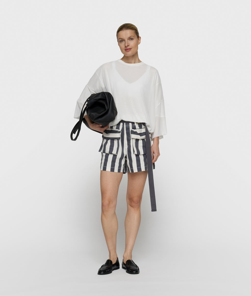 mesh balloon tee | ecru