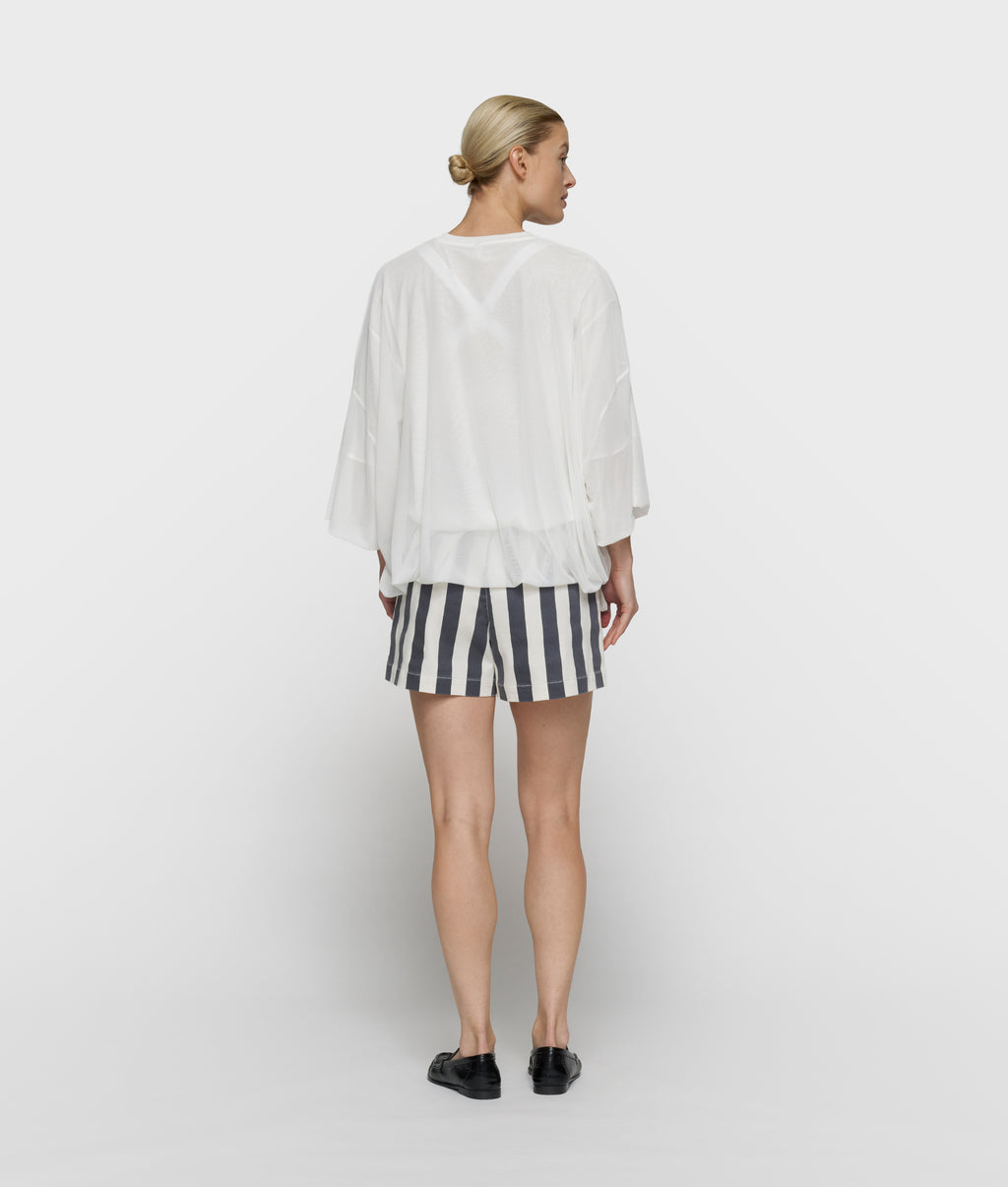 mesh balloon tee | ecru