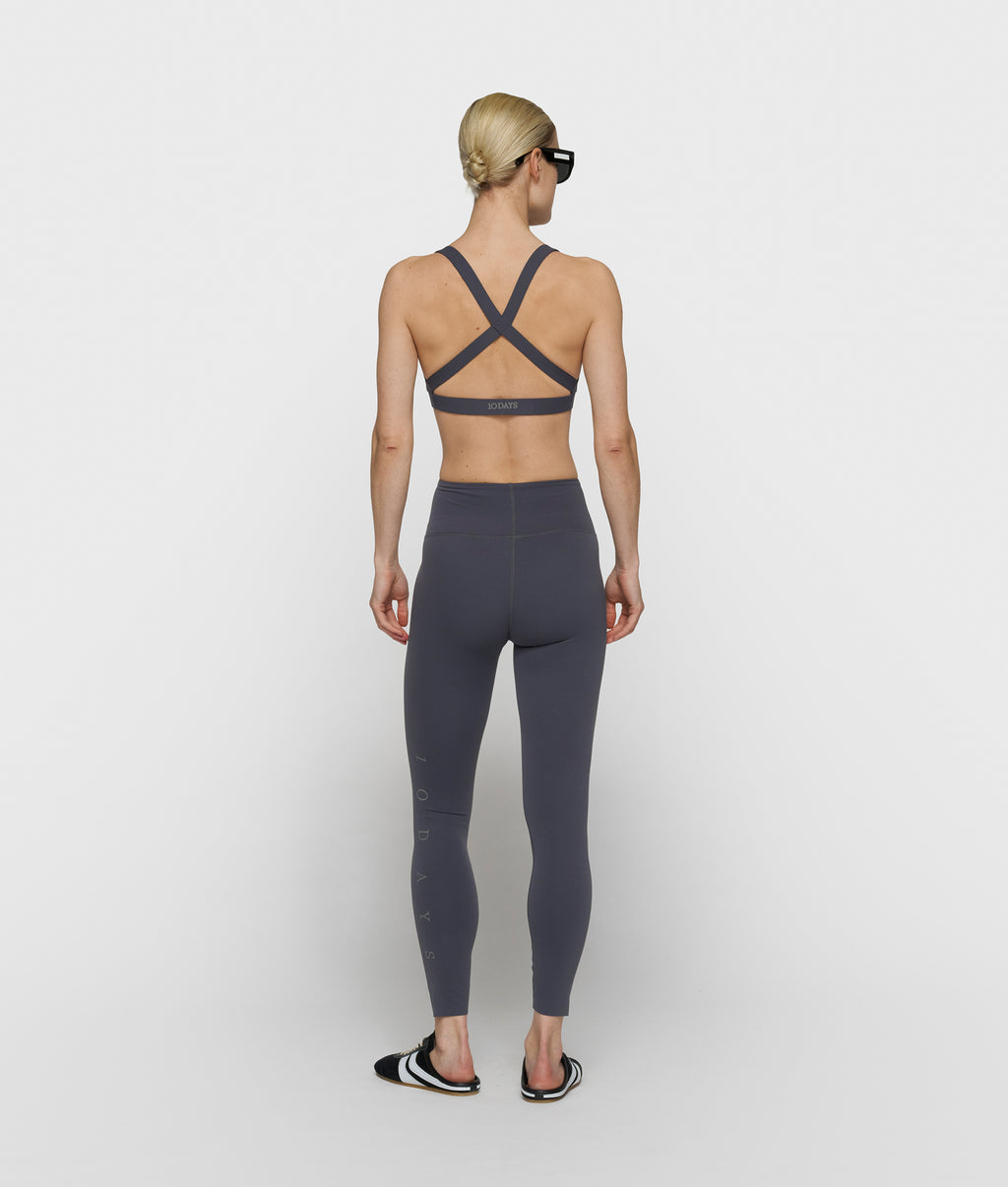 sporty leggings | steel blue