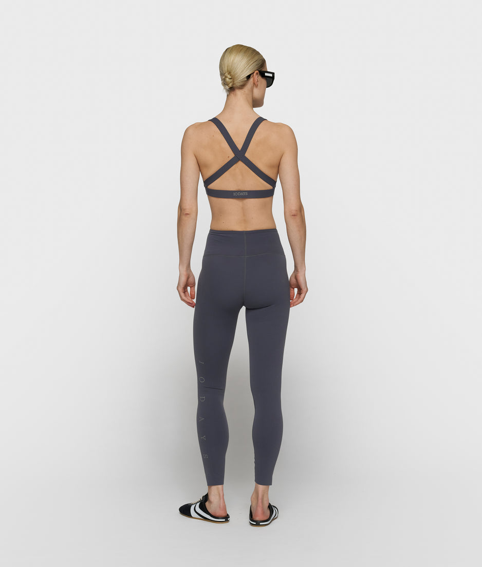 sporty leggings | steel blue