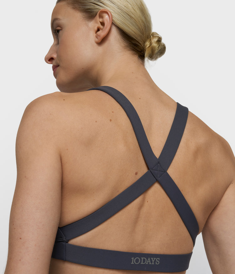 sporty bra | steel blue